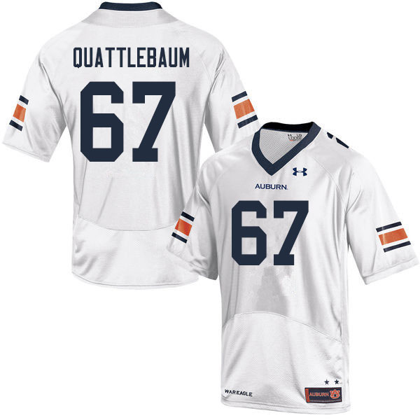 Men's Auburn Tigers #67 Jacob Quattlebaum White 2019 College Stitched Football Jersey